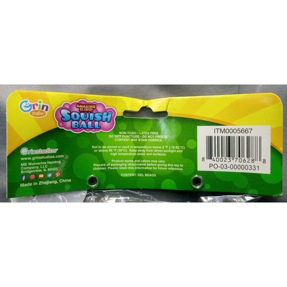 lot of 11 Grin Studios Amazing Slime Squish Ball Sensory Toy Multi Color 3+old - Picture 3 of 4